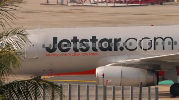 Phuket Thailand Fevereiro 2023 Filmagem Vista Lateral Airbus A320 Jsk — Vídeo de Stock