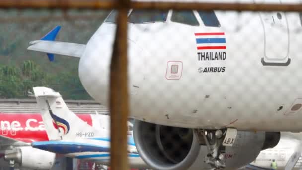 Phuket Thailand Ocak 2023 Airbus A320 Airasia Kingpower Com Livery — Stok video