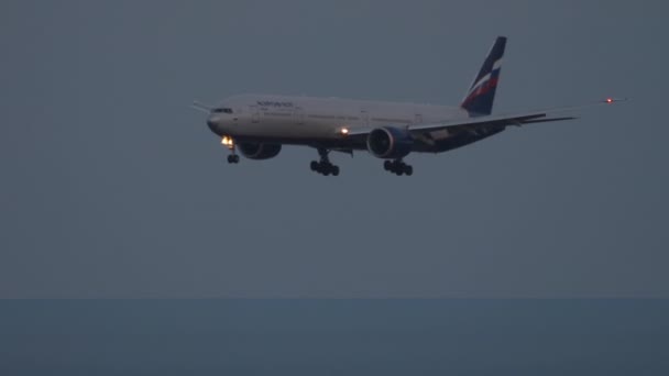 Сочи Россия Августа 2022 Года Boeing 777 3M0Er 73131 Аэрофлота — стоковое видео
