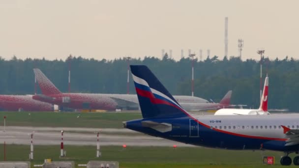 Moscow Rusia Federasi July 2021 Pesawat Airbus A320 Biw Dari — Stok Video