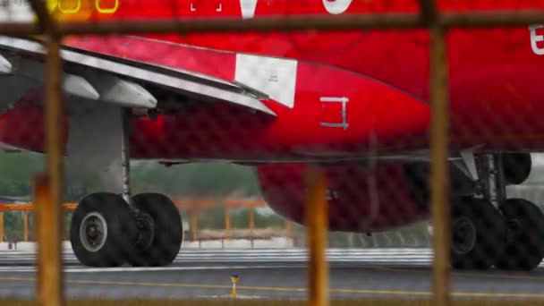 Phuket Thailand January 2023 Закрити Літак Airbus A320 Тюремної Авіації — стокове відео