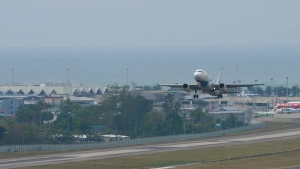 Phuket Thaïlande Février 2023 Passager Airbus A320 Bangkok Airways Départ — Video