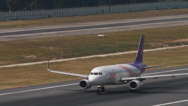 Phuket Thailand Február 2023 Jet Repülőgép Airbus A320 Txm Thai — Stock videók
