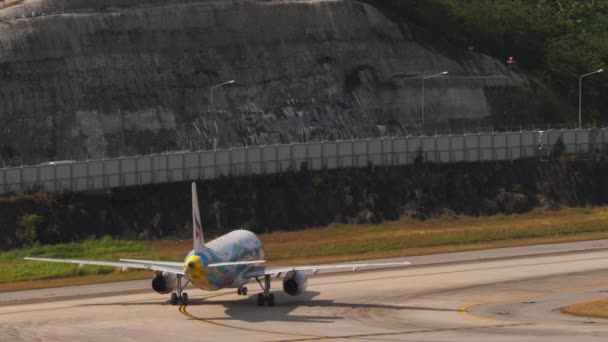 Phuket Tailandia Febrero 2023 Avión Civil Airbus A320 Bangkok Airways — Vídeos de Stock
