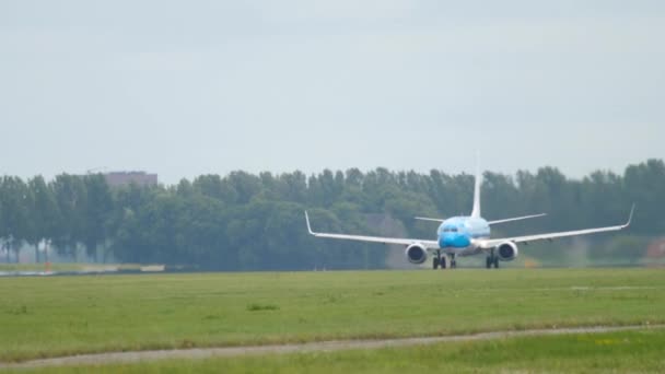 Amsterdam Nederland Juli 2017 Commercieel Vliegtuig Van Klm Airlines Dat — Stockvideo