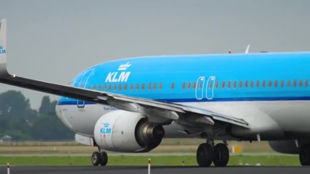 Amsterdam Netherlands July 2017 Boeing 737 Bxh Klm Take Schiphol — Stock Video