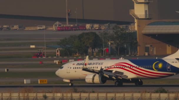 Bangkok Thailand Mars 2023 Jet Plane Boeing 737 8H6 Mlt — Stockvideo