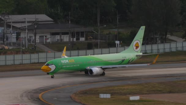 Phuket Thailand Ruari 2023 Bilder Från Boeing 737 Dbg Nok — Stockvideo