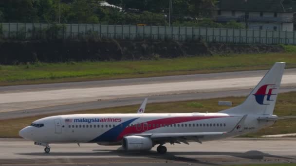 Пхукет Таиланд Февраля 2023 Года Кадры Реактивного Самолета Boeing 737 — стоковое видео