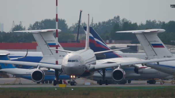 Moscou Fédération Russie Juillet 2021 Jet Aeroflot Large Fuselage Sur — Video