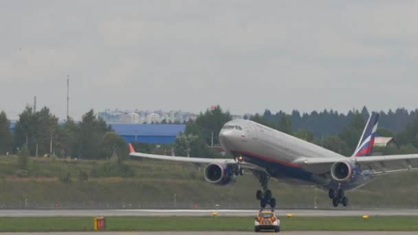 Moscow Rusya Federasyonu Temmuz 2021 Airbus A330 343 Aeroflot Iniş — Stok video