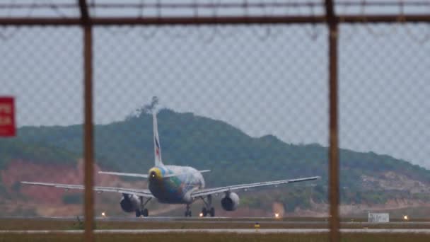 Phuket Tailandia Enero 2023 Aviones Pasajeros Bangkok Airways Samui Livery — Vídeos de Stock