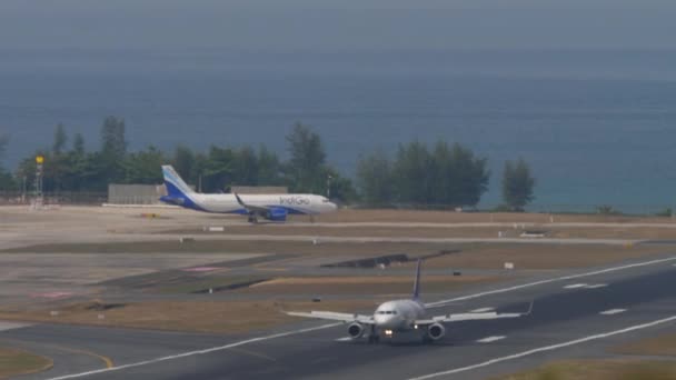Пхукет Таиланд Февраля 2023 Года Самолет Airbus A320 Txm Тайской — стоковое видео
