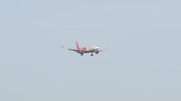 Phuket Thailand Februar 2023 Zivilflugzeug Airbus A321 Vkj Von Vietjet — Stockvideo
