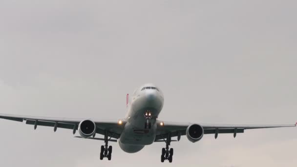 Phuket Thailand February 2023 Footage Airbus A330 Jns Turkish Airlines — 비디오