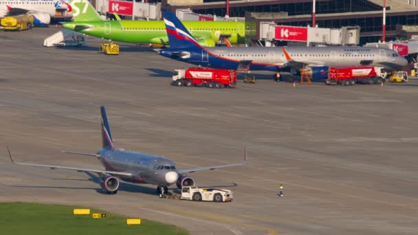 Sochi Russie Juillet 2022 Airbus A320 73779 Aeroflot Sur Piste — Video