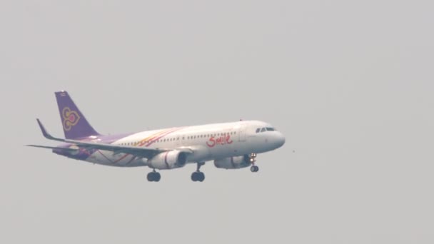 Phuket Thailand Şubat 2023 Airbus A320 232 Thai Smile Dan — Stok video