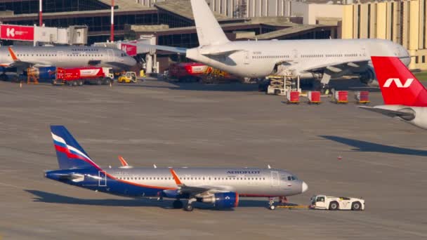 Sochi Rusko Června 2022 Airbus A320 73779 Aeroflotu Ranveji Soči — Stock video