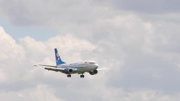Novosibirsk Russian Fedation July 2022 Jet Boeing 737 37010 Avia — 图库视频影像