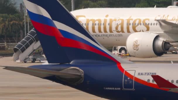 Phuket Thaïlande Février 2023 Avion Airbus A330 343 73789 Aeroflot — Video