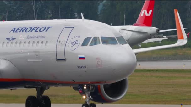 Moscow Rusia Federasi July 2021 Airbus A320 Bll Dari Aeroflot — Stok Video