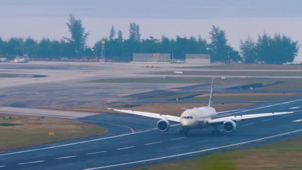 Phuket Thaïlande Février 2023 Boeing 787 Dreamliner Etihad Airways Freinant — Video
