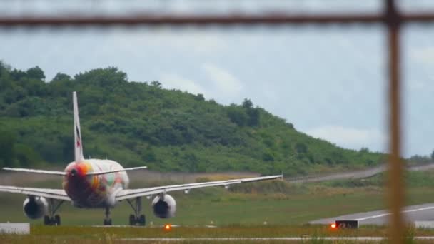 Phuket Thaïlande Décembre 2016 Airbus A320 Bangkok Décollage Aérien Aéroport — Video
