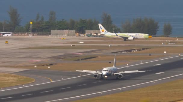 Phuket Tailandia Febrero 2023 Airbus A320 Pgw Bangkok Airways Samui — Vídeos de Stock