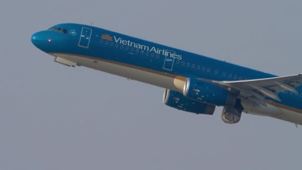 Hong Kong Noviembre 2019 Airbus A321 231 A324 Vietnam Airlines — Vídeo de stock