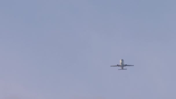 ナボシルク ロシアのフェデレーション2021年 エアバス ベルガが離陸して登る 長いショット エアバスA300スーパートランスポーター大型貨物の輸送のためのワイドボディジェット貨物航空機 — ストック動画
