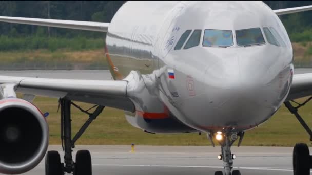Moscow Russian Federation Lipiec 2021 Samolot Kołowania Aeroflot Lotnisku Sheremetyevo — Wideo stockowe