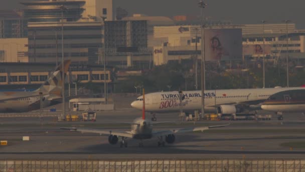 Bangkok Thailand March 2023 Plane Airbus A319 Jsw Royal Bhutan — 图库视频影像