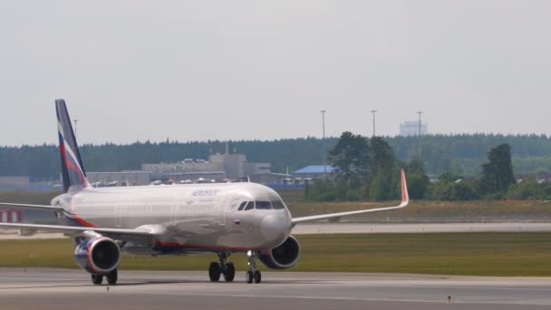 Москва Российская Федерация Июля 2021 Года Самолет Airbus A321 Вице — стоковое видео