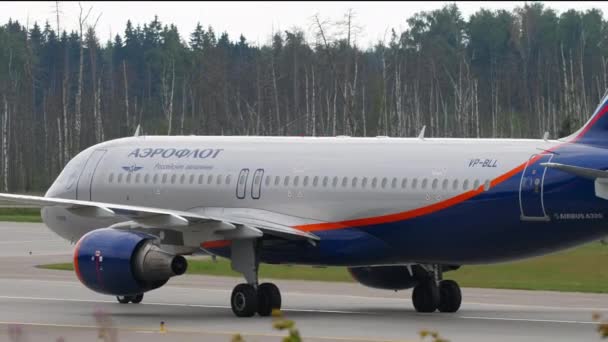 Mosca Federazione Russa Luglio 2021 Aereo Civile Airbus A320 Bll — Video Stock