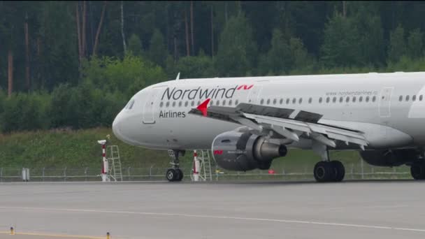 Moscow Russian Federation Juli 2021 Airbus A321 Bod Nordwind Airlines – Stock-video
