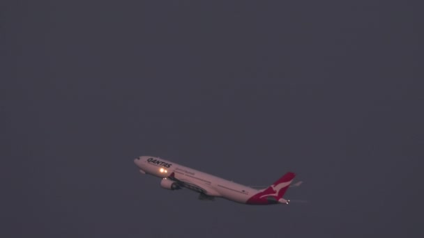 Bangkok Thailand Hazi Ran 2023 Qantas Havayolları Ndan Airbus A330 — Stok video