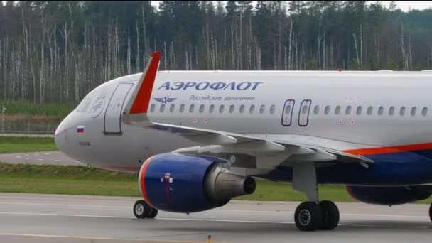 Moscow Russian Federation July 2021 Plane Airbus A320 Bll Aeroflot — Stock Video