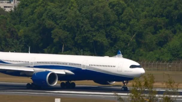 Phuket Thailand Φεβρουαριου 2023 Αεροσκάφος Airbus A330 Vkj Της Sunclass — Αρχείο Βίντεο