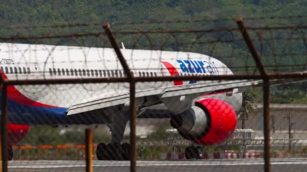 Phuket Thailand Ruari 2023 Kommersiella Luftfartyg Boeing 757 73075 Vid — Stockvideo
