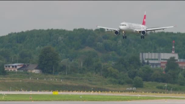 Moscow Russian Fedation July 2021 Air Plane Nordwind Airlines Landing — 图库视频影像