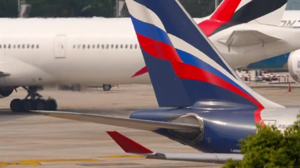 Phuket Thailand Januar 2023 Airbus A330 343 73789 Von Aeroflot — Stockvideo