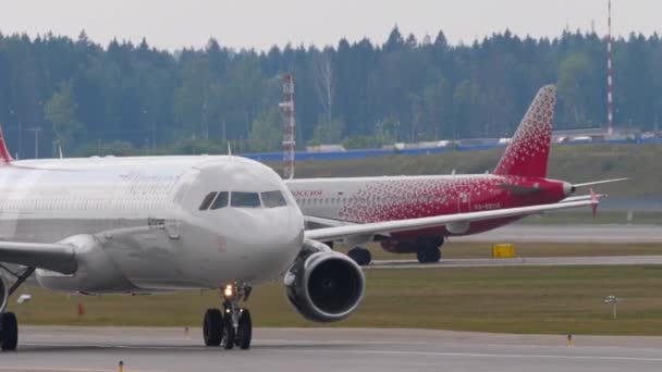 Moscow Rusia Federasi July 2021 Pesawat Penumpang Airbus A321 211 — Stok Video