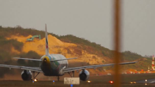 Phuket Thailand February 2023 Osobní Tryskáč Airbus A320 Pgw Letiště — Stock video