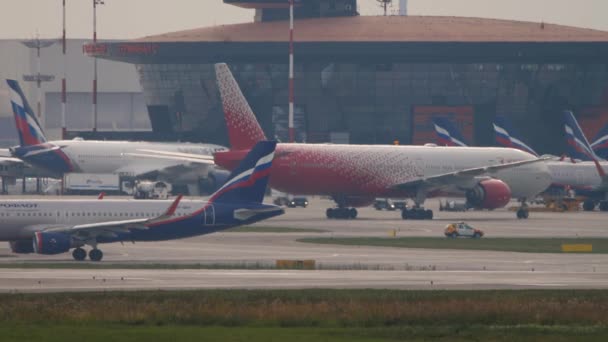 Moscow Rusia Federasi July 2021 Airbus A320 Bkp Aeroflot Bandara — Stok Video
