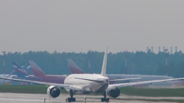 Moscow Russian Federation Juli 2021 Boeing 777 Nordwind Avgång Passagerarflygplan — Stockvideo