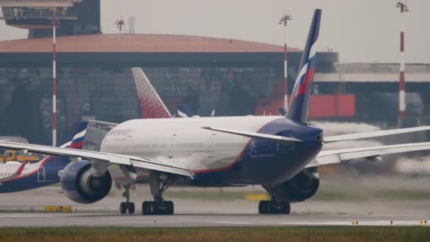 Mosca Federazione Russa Luglio 2021 Aeroflot Decollo Aereo All Aeroporto — Video Stock