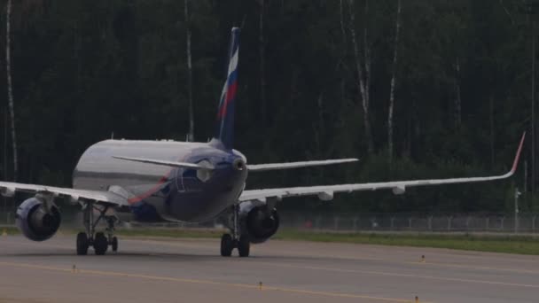 Moscow Russian Federation Juli 2021 Airbus A321 Bae Aeroflot Taxning — Stockvideo