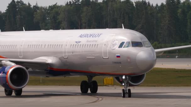 Mosca Federazione Russa Luglio 2021 Airbus A321 211 Bae Aeroflot — Video Stock