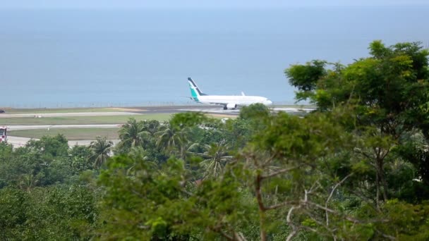 Phuket Tailandia Noviembre 2014 Avión Pasajeros Boeing 737 Silk Air — Vídeos de Stock