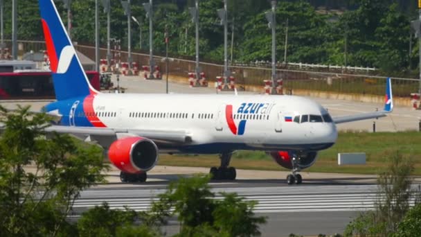 Phuket Thailand Νοεμβρίου 2016 Boeing 757 Bpb Της Azur Air — Αρχείο Βίντεο